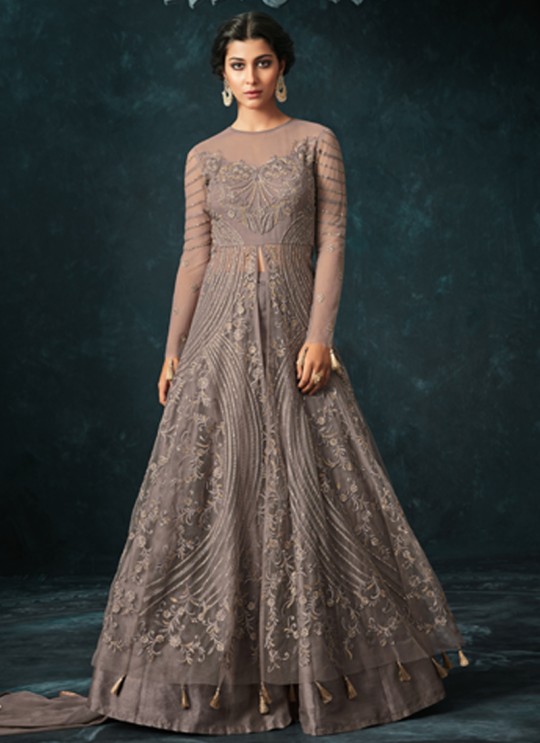 Grey Net Floor Length Anarkali Hugs 1205 By Maisha Grey Net Floor Length Anarkali Hugs 1205 By Maisha