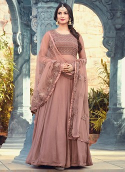 Mauve  Georgette Gown Style Anarkali Pearl 5507 By Maisha