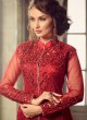Maroon Net Pant Style Suit GLAMOUR VOL 31 31001 By Mohini Fashion
