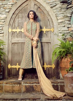 Green Net Pant Style Suit GLAMOUR VOL 32 35005 By Mohini Fashion