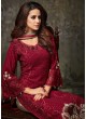 Maroon Georgette Pant Style Suit GLAMOUR VOL 42 42001 By Mohini Fashion