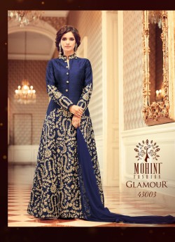 Blue Silk Pant Style Suit GLAMOUR VOL 43 43003B By Mohini Fashion