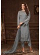 Grey Georgette Straight Suit GLAMOUR VOL 51 51002 By Mohini Fashion