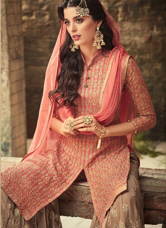Pink Georgette Sharara Suit GLAMOUR VOL 52 52003 By Mohini Fashion