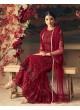 Maroon Net Palazzo Suit GLAMOUR VOL 54 54001 By Mohini Fashion