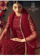 Maroon Net Palazzo Suit GLAMOUR VOL 54 54001 By Mohini Fashion