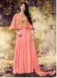 Peach Georgette Anarkali Suits 1023B By Nakkashi