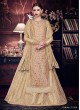 Beige Handloom Silk Floor Length Suit 11058 By Nakkashi