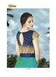 Green, Blue Art Silk Gown Style Suit  4911 By Swagat NX