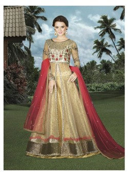 Gold Net Skirt Kameez  4912 By Swagat NX