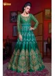 Green Silk Floor Length Anarkali  5204 By Swagat NX