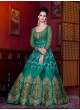 Green Silk Floor Length Anarkali  5204 By Swagat NX