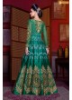 Green Silk Floor Length Anarkali  5204 By Swagat NX