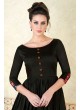 Black Modal Satin Gown Style Anarkali Suit  5301 By Swagat NX