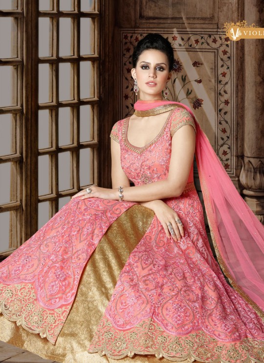 Pink Net Skirt Kameez  5407 By Swagat NX