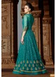 Blue Net Gown Style Suit  5411 By Swagat NX