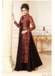 Brown Chanderi Gown Style Suit  5701 By Swagat NX