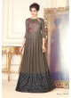 Grey Art Silk Gown Style Suit  5703 By Swagat NX