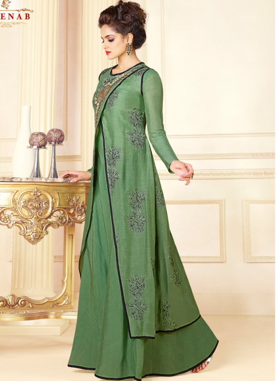 Green Art Silk Readymade Kurti Size 5704 By Swagat NX