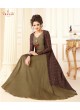 Brown Chanderi Gown Style Suit  5709 By Swagat NX