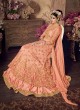 Peach Net Gown Style Anarkali Sybella-102