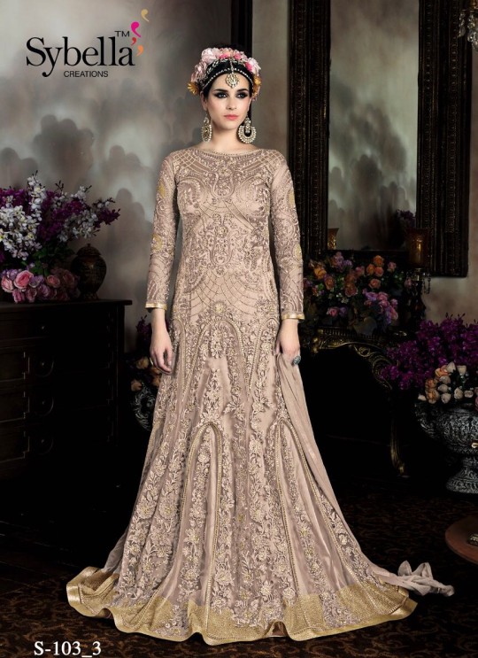 Pink Satin Gown Style Anarkali Sybella-103-3 Pink Satin Gown Style Anarkali Sybella-103-3