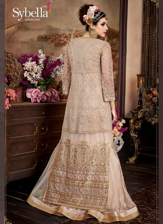 Pink Net Jacket Style Anarkali Sybella-108 Pink Net Jacket Style Anarkali Sybella-108