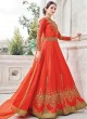 Orange Silk Floor Length Anarkali Sybella-204 Orange Silk Floor Length Anarkali Sybella-204