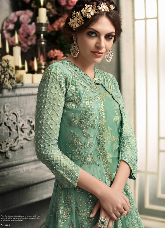 Grey Net Palazzo Suit Sybella-304