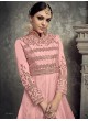 Pink Tussar Silk Floor Length Anarkali Sybella-404