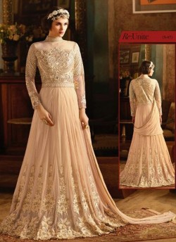 Gold Net Floor Length Anarkali Sybella-67