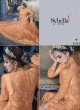 Peach Net Gown Style Anarkali Sybella-81