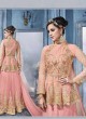 Pink Net Gown Style Anarkali Sybella-88