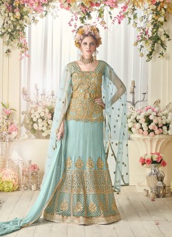 Ice Blue Net Gown Style Anarkali Sybella-96