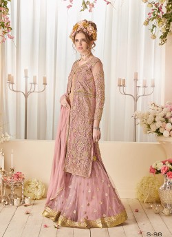 Pink Net Palazzo Suit Sybella-98