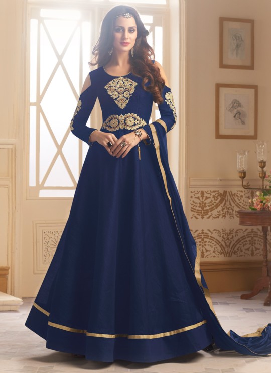Blue Art Silk Gown Style Anarkali Navya Vol-5 147B Color By Vardan