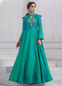 Green Art Silk Gown Style Anarkali Navya Vol-6 156 By Vardan