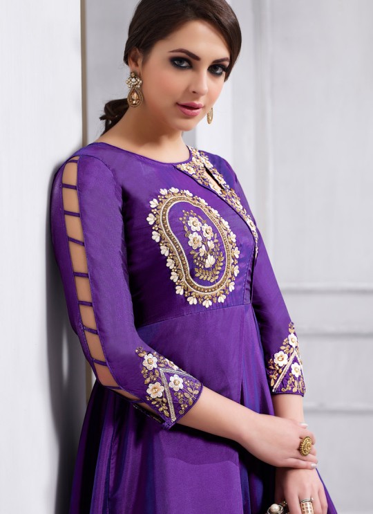Violet Art Silk Gown Style Anarkali Navya Vol-6 158 By Vardan Violet Art Silk Gown Style Anarkali Navya Vol-6 158 By Vardan
