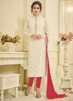 Cream Georgette Churidar Suit Raaga Vol-1 5101 By Vardan