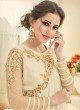 Cream Georgette Pant Style Suit Raaga Vol-1 5104 By Vardan