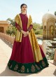 Maroon Silk Gown Style Anarkali Tumbaa Primetime 35251 By Vinay Fashion