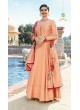 Peach Silk Gown Style Anarkali Tumbaa Primetime 35252 By Vinay Fashion