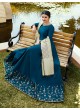 Blue Silk Gown Style Anarkali Tumbaa Primetime 35257 By Vinay Fashion