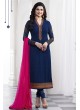 Blue Faux Georgette Churidar Suit Kaseesh Blue Star 5284 By Vinay Fashion