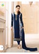 Blue Georgette Brasso Straight Suit Kareena 3 5911 By Vinay Fashion