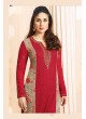 Red Georgette Brasso Straight Suit Kareena 3 5912 By Vinay Fashion