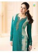 Teal Green Georgette Brasso Straight Suit Kareena 3 5916 By Vinay Fashion