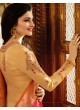 Beige Satin Churidar Suit Kaseesh Banaras 6907 By Vinay Fashion