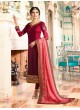 Purple Silk Straight Suits Kaseesh Mumtaz 7081 By Vinay Fashion