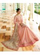 Peach Silk Floor Length Anarkali Raj Mahal 7172 By Vinay Fashion